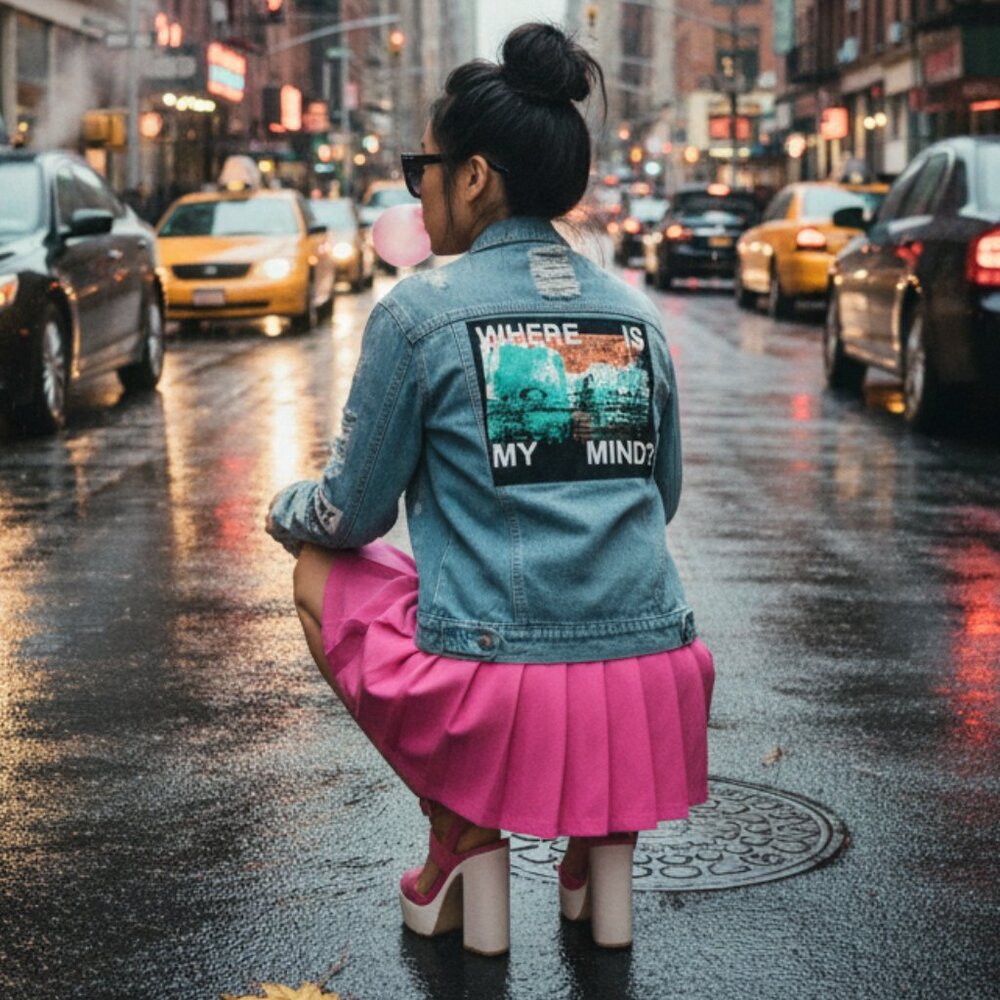 YINDUO Online Medium unisex Y2K trendy jean jacket